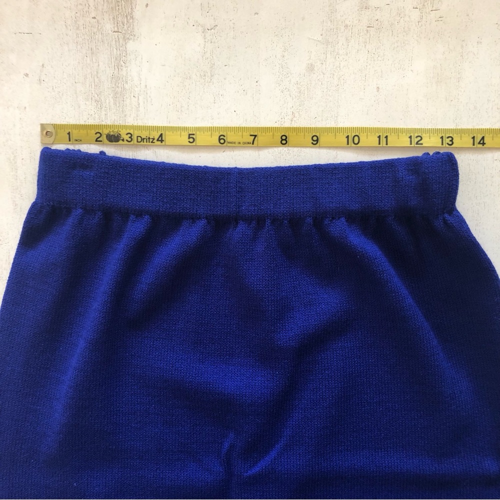 St. John Cobalt Blue V-Neck Cardigan pencil skirt two piece suit size medium - Picture 9 of 14